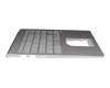Teclado incl. topcase DE (alemán) plateado/plateado con retroiluminacion original para Asus VivoBook S15 S530UA