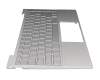 Teclado incl. topcase DE (alemán) plateado/plateado con retroiluminacion original para HP Envy 13-ba1000