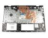 Teclado incl. topcase DE (alemán) plateado/plateado con retroiluminacion original para HP Envy 17-bw0200