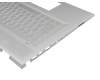 Teclado incl. topcase DE (alemán) plateado/plateado con retroiluminacion original para HP Envy 17-bw0200
