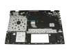 Teclado incl. topcase DE (alemán) plateado/plateado con retroiluminacion original para HP Envy 17-ce1000