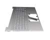 Teclado incl. topcase DE (alemán) plateado/plateado con retroiluminacion original para HP Pavilion 15-eh1000