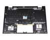 Teclado incl. topcase DE (alemán) plateado/plateado con retroiluminacion original para HP Pavilion x360 14-dw1000