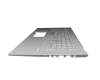 Teclado incl. topcase DE (alemán) plateado/plateado original para Asus VivoBook 17 X712EA