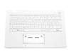 Teclado incl. topcase FR (francés) blanco/blanco original para Asus R202CA