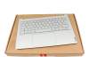 Teclado incl. topcase FR (francés) gris/canaso con retroiluminacion original para Lenovo Yoga Slim 7 Pro 14IAP7 (82SV)