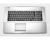 Teclado incl. topcase FR (francés) negro/plateado original para Asus R751LB
