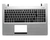 Teclado incl. topcase FR (francés) negro/plateado original para Asus VivoBook S550CA