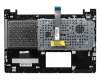 Teclado incl. topcase FR (francés) negro/plateado original para Asus VivoBook S550CA