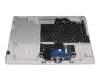 Teclado incl. topcase FR (francés) plateado/plateado (DVD) (PTP) para HP 17-by3000