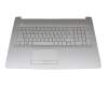 Teclado incl. topcase FR (francés) plateado/plateado (DVD) (PTP) para HP 17-ca2000