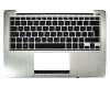 Teclado incl. topcase GR (griego) negro/plateado original para Asus VivoBook F202E