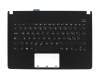 Teclado incl. topcase IT (italiano) negro/negro original para Asus X301A
