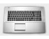 Teclado incl. topcase IT (italiano) negro/plateado original para Asus F750LN