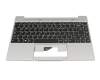 Teclado incl. topcase NL (holandés) negro/canaso original para Emdoor NS14AP
