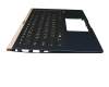 Teclado incl. topcase RU (ruso) negro/azul con retroiluminacion original para Asus UX433FA