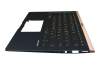 Teclado incl. topcase RU (ruso) negro/azul con retroiluminacion original para Asus UX433FA
