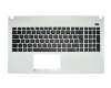 Teclado incl. topcase SF (suiza-francés) negro/blanco original para Asus F501A