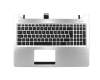 Teclado incl. topcase SF (suiza-francés) negro/plateado original para Asus K56CA