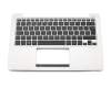 Teclado incl. topcase SF (suiza-francés) negro/plateado original para Asus VivoBook F202E