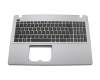Teclado incl. topcase SP (español) negro/canaso original para Asus F550LAV
