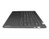 Teclado incl. topcase UAE (árabe) gris/canaso con retroiluminacion original para Lenovo Yoga C640-13IML (81UE)