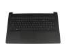 Teclado incl. topcase UK (Inglés) negro/negro (Para DVD, estructura de superficie \"negro cepillado\") original para HP 17-by0000