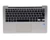 Teclado incl. topcase UK (Inglés) negro/plateado original para Asus VivoBook Q200E