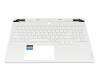 Teclado incl. topcase US (Inglés) blanco/blanco con retroiluminacion original para Lenovo Legion 7i 16IRX9 Gen 9 (83FD)
