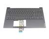 Teclado incl. topcase US (Inglés) gris/canaso con retroiluminacion original para Lenovo IdeaPad Slim 7-15IMH05 (82AE)