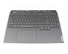 Teclado incl. topcase US (Inglés) gris/canaso con retroiluminacion original para Lenovo Legion Pro 5-16ARH7H (82RG)