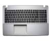Teclado incl. topcase US (Inglés) negro/canaso original para Asus K550CC