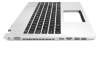 Teclado incl. topcase US (Inglés) negro/plateado con retroiluminacion original para Asus N56VJ