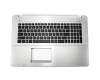 Teclado incl. topcase US (Inglés) negro/plateado original para Asus F750LB