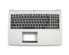 Teclado incl. topcase US (Inglés) negro/plateado original para Asus Transformer Book Flip TP550LD