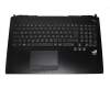 Teclado incl. topcase negro/negro con retroiluminacion original para Asus ROG G750JS