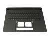 Teclado incl. topcase negro original para Asus ROG Strix SCAR 16 G635LR