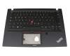 V1708201K3 teclado incl. topcase original Sunrex DE (alemán) negro/negro con retroiluminacion y mouse stick