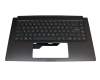 V190622BK1 teclado incl. topcase original Sunrex DE (alemán) gris/canaso con retroiluminacion