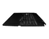 V191346AE1 teclado incl. topcase original Sunrex DE (alemán) negro/transparente/negro con retroiluminacion