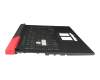 V202826BE1 teclado incl. topcase original Sunrex DE (alemán) negro/negro/rosé con retroiluminacion RGB 4-ZONE