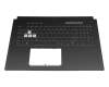 V210846AE1 teclado incl. topcase original Sunrex DE (alemán) negro/transparente/canaso con retroiluminacion