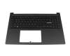 V218662AE1 GR teclado incl. topcase original Sunrex DE (alemán) negro/negro con retroiluminacion