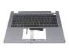 VF03P_B21BWL teclado incl. topcase original Acer DE (alemán) negro/plateado con retroiluminacion