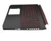 WK2023 teclado incl. topcase original Acer DE (alemán) negro/negro/rosé con retroiluminacion