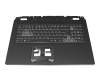 YH2021.12.22 A teclado incl. topcase original Acer DE (alemán) negro/blanco/negro con retroiluminacion